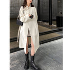 Women's Mid-Length Trench Coat - Fashionable Style