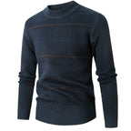 Men's Casual Loose Fit Plaid Sweater