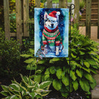 Siberian Husky Christmas Garden Flag