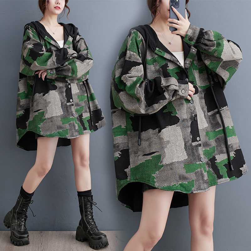Plus Size Loose Fashionable Slimming Coat for Women