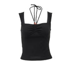 Stylish Summer Halter Top with French Square Neck for Women