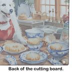 American Eskimo Christmas Cookies Glass Cutting Board
