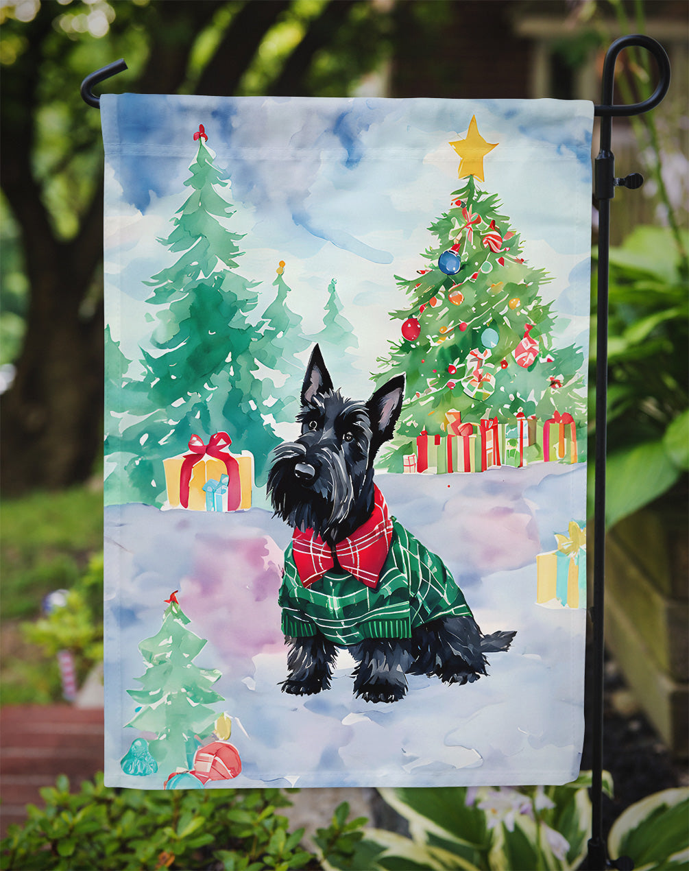 Scottish Terrier Christmas Garden Flag
