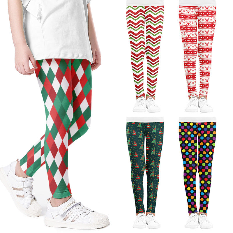 Padded Brushed Fleece Christmas Print Joggers