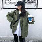 Women's Casual Loose Fit Tooling Windbreaker Jacket
