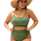 Plus Size Solid Color Sexy Bikini for Women J2005