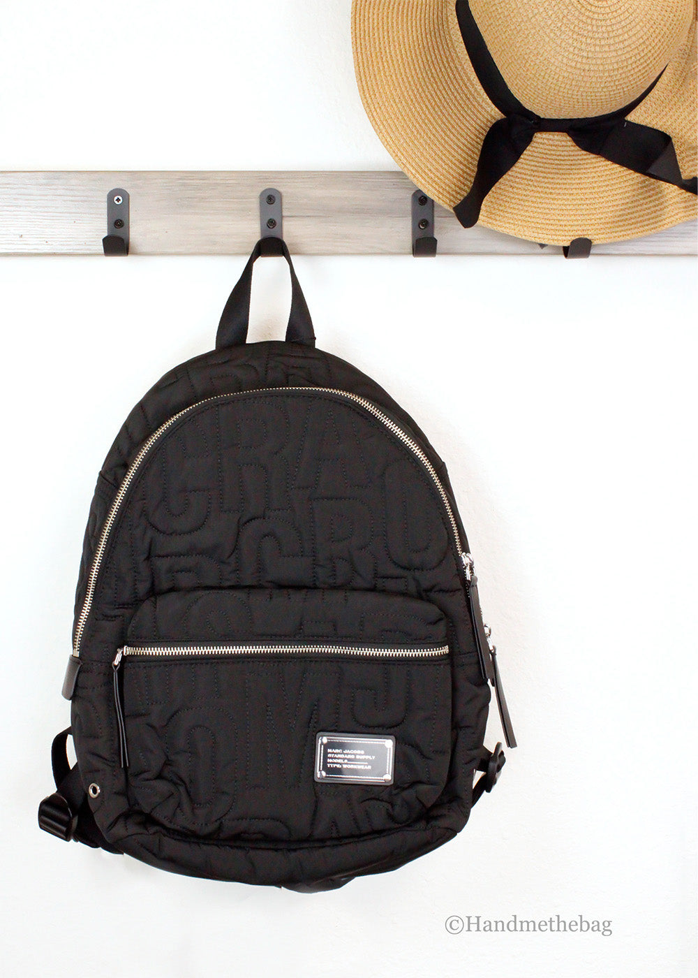 Marc Jacobs Medium Black Monogram Quilted Puffy Backpack | Streetwear