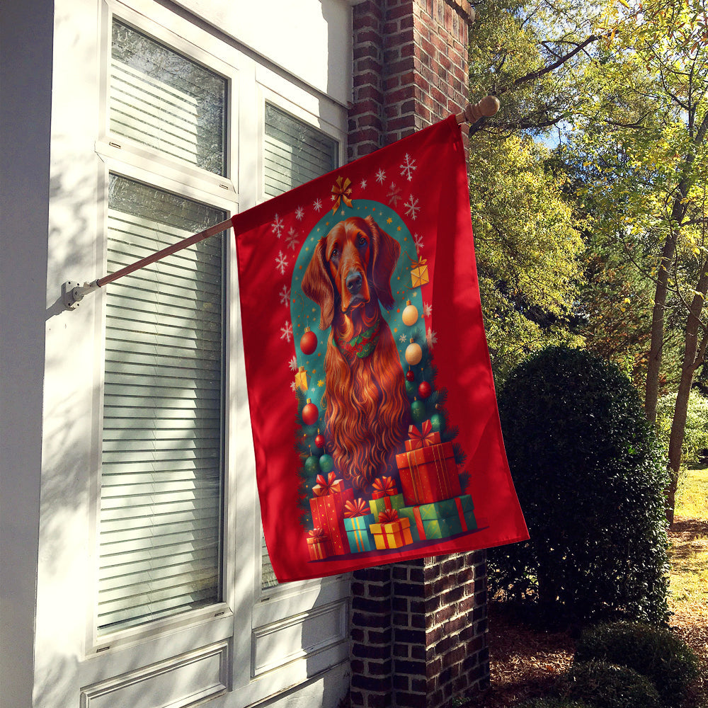 Irish Setter Holiday Christmas House Flag
