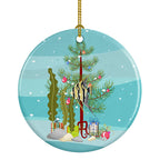 Angelfish Merry Christmas Ceramic Ornament