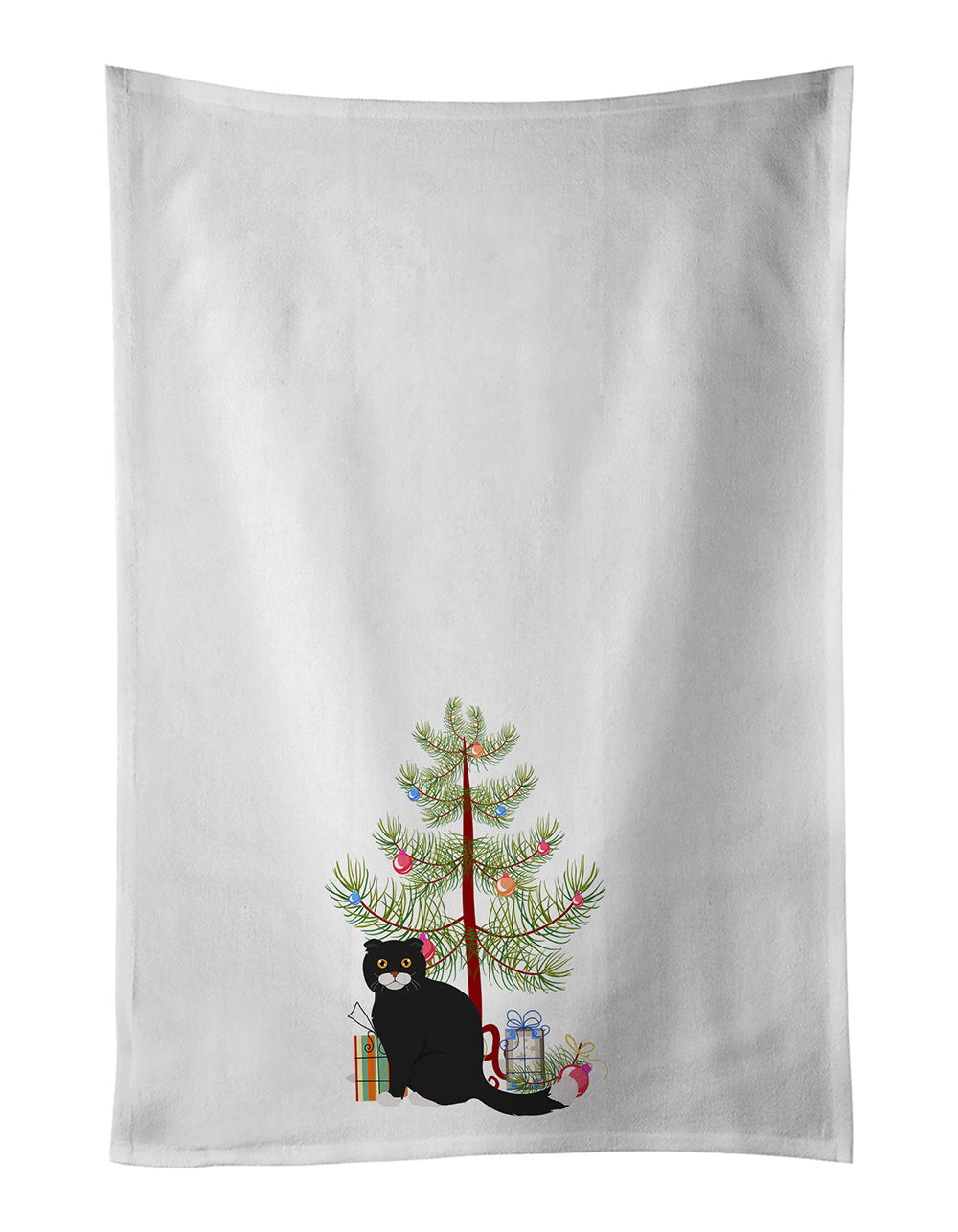 Foldex Exotic Fold Cat Christmas Kitchen Towel Set of 2