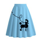 Poodle Print Flared Skirt for Halloween and Christmas