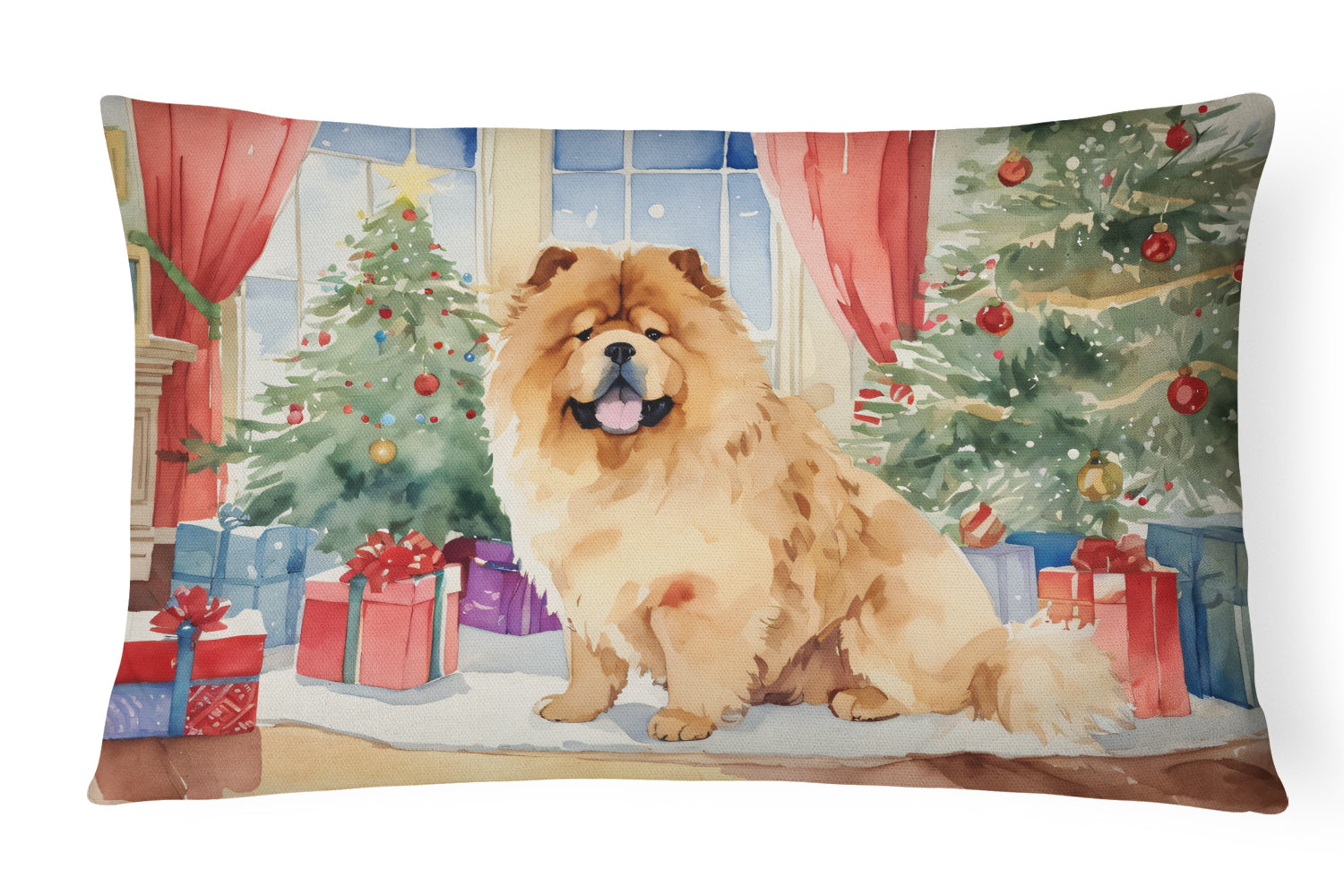 Chow Chow Christmas Throw Pillow