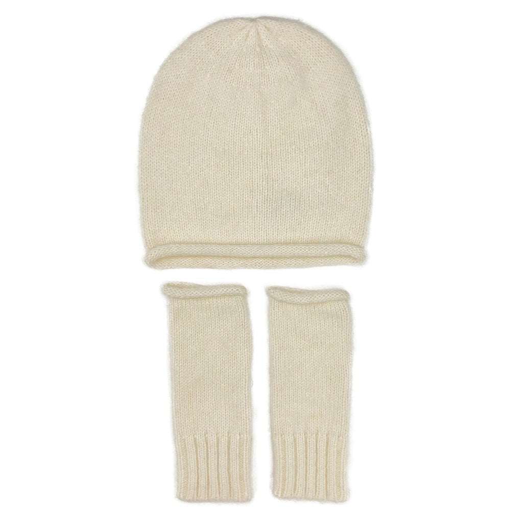Snow Essential Knit Alpaca Beanie | Embroidered Cap