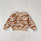 Baby Girls' Irregular Jacquard Pullover Sweater Top