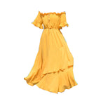 2020 New Short Sleeve Dress with Off-Shoulder Design