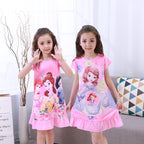 Summer Girls' Cotton Nightgown - Frozen Dress