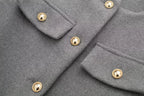 Fashion Casual All-match Flip Trim Short Coat