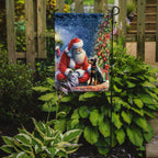 Manchester Terrier and Santa Claus Garden Flag