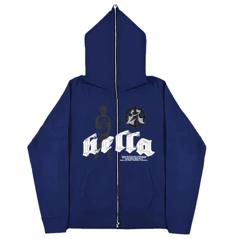 Oversized Zipper Hoodie | Streetwear