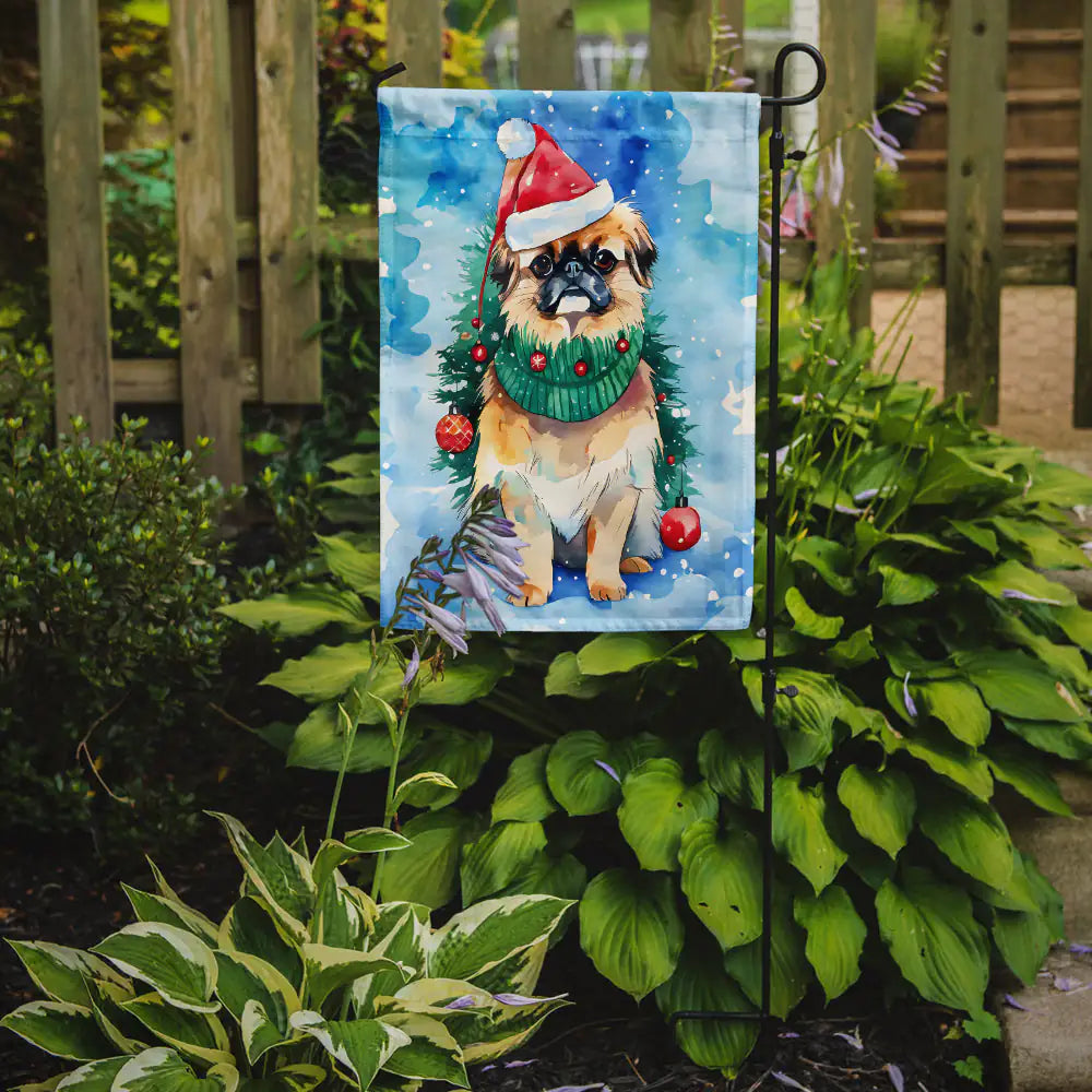 Pekingese Christmas Garden Flag