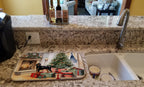 Black and Tan Coonhound Cozy Christmas Dish Drying Mat