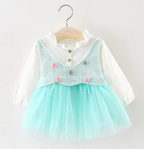 Children's Dress with Mesh Fabric