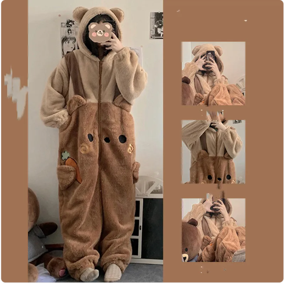 Thick Coral Fleece Cute Pajamas