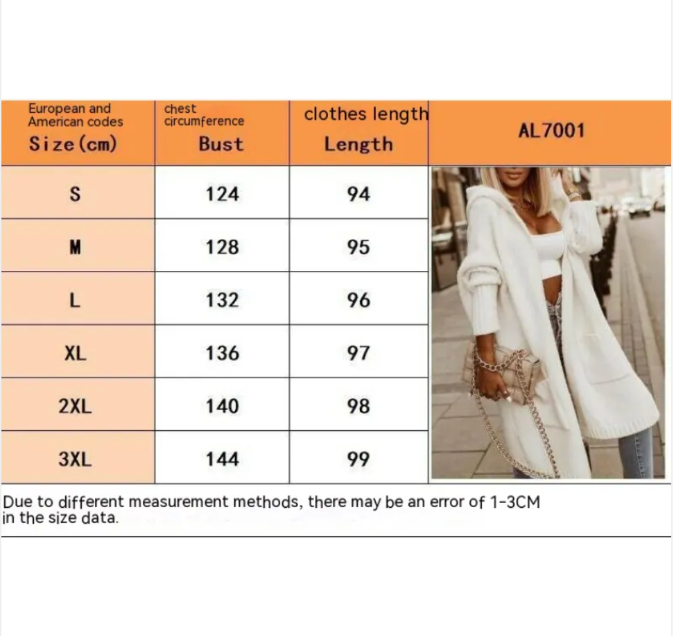 Women's Long Hooded Letter Cardigan