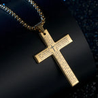 Lord's Prayer Cross Pendant Necklace