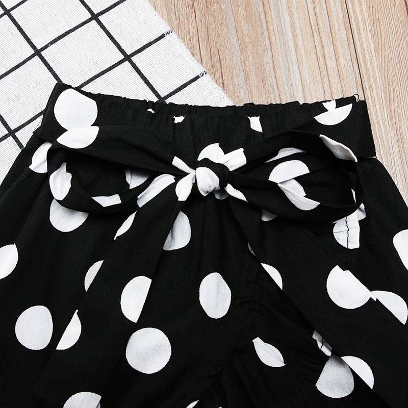 Girls' Polka-Dot Tank and Ruffle Skirt Set