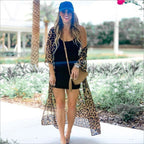 New Chiffon Leopard Print Bikini Cover-Up for Beach