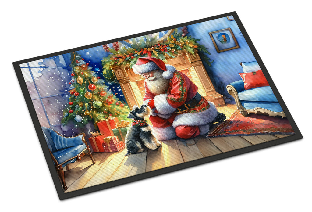 Schnauzer and Santa Claus Doormat