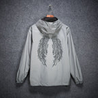 Men's Full Reflective Waterproof Hip Hop Windbreaker