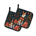 Basenji Christmas Pair of Pot Holders