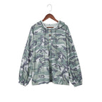 Loose-fitting Camouflage Long Sleeve Hoodie for Women | Streetwear