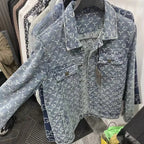 Men's Denim Jacket - Thick Cotton Outerwear for Winter