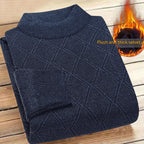 Men's Fleece-lined Sweater for Autumn and Winter