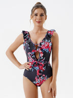 Women's Sexy Ruffled One-Piece Swimsuit