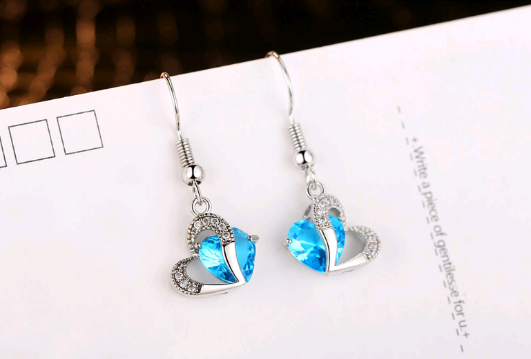Amethyst Zirconia Necklace and Earring Set for Christmas