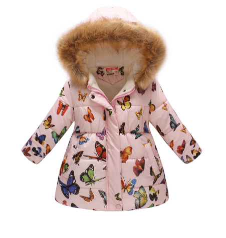 Printed Hooded Padded Coat for Kids