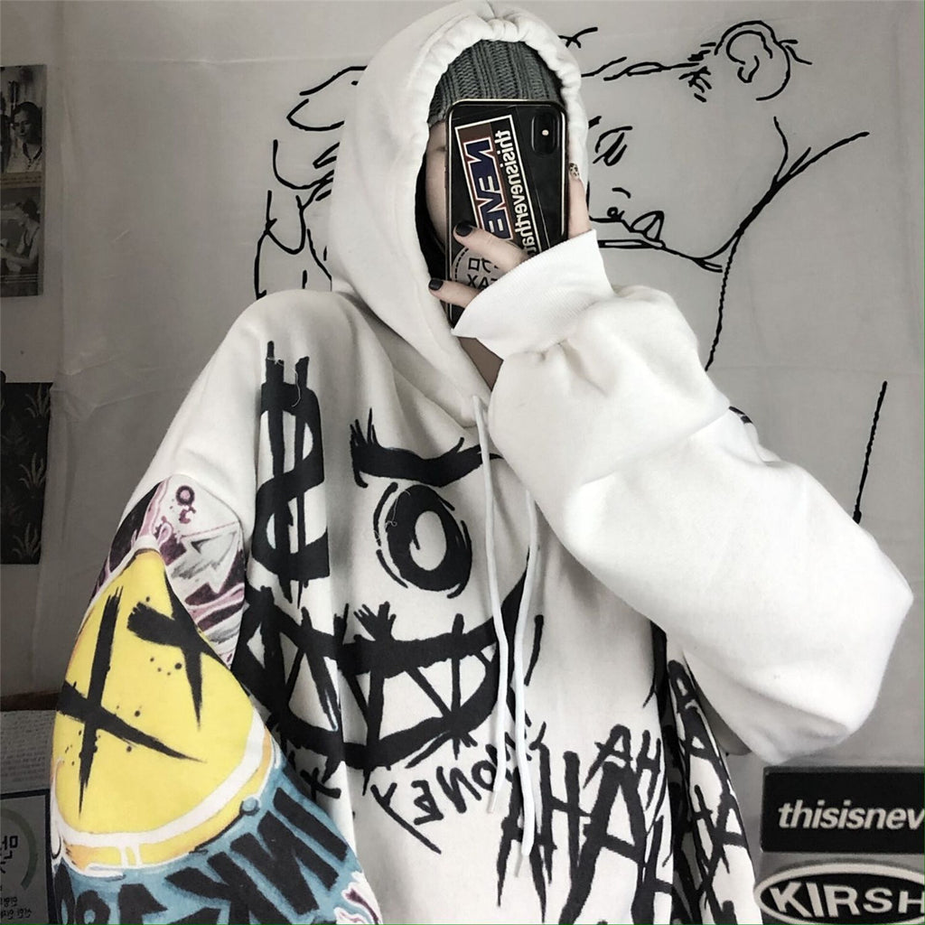 Cool Tie Dye Harajuku Hoodie for Women - Gothic Style | Streetwear