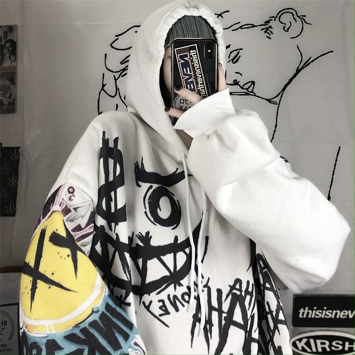 Cool Tie Dye Harajuku Hoodie for Women - Gothic Style | Streetwear