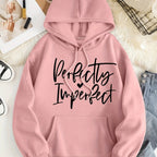 Women's Velvet Hooded Sweater with Printed Design