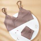 Women’s Seamless Ice Silk Bra and Thong Lingerie Set