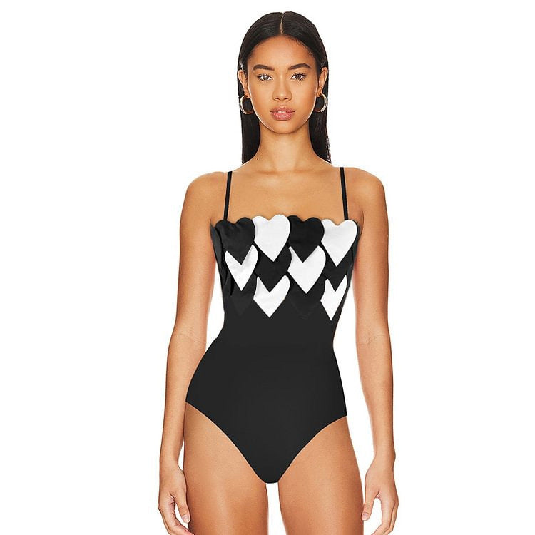 2024 New Cross-Border One-Piece Triangle Swimsuit