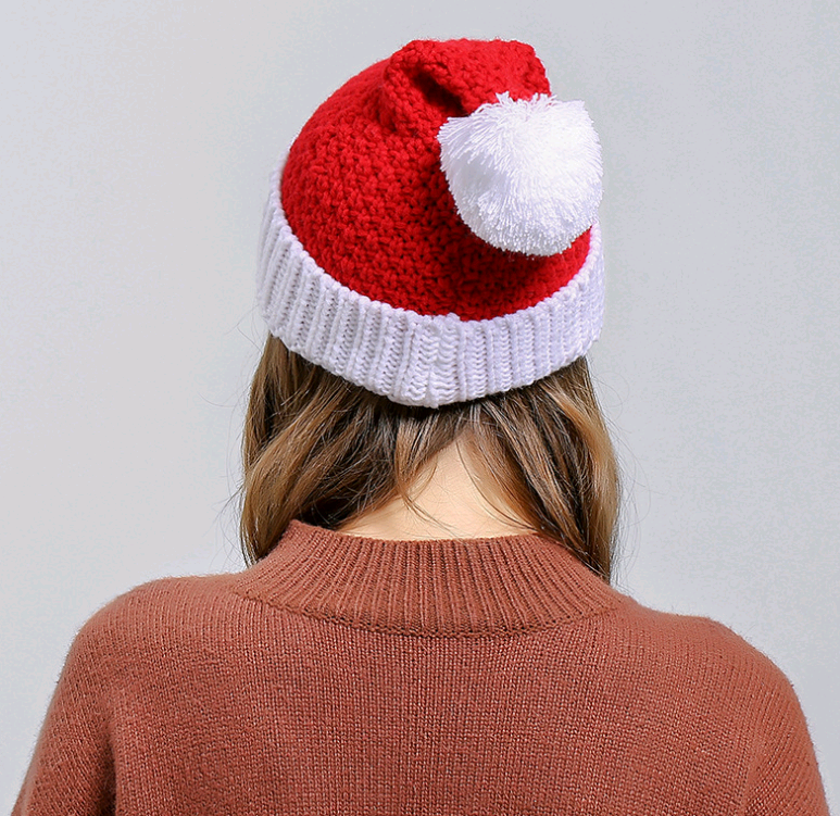 Winter Santa Knitted Hat - Creative Gift Beanie | Embroidered Cap
