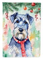 Schnauzer Christmas House Flag