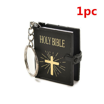 [Duplicate] Mini Bible Keychain with Cross Keychain