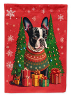 Boston Terrier Holiday Christmas Garden Flag