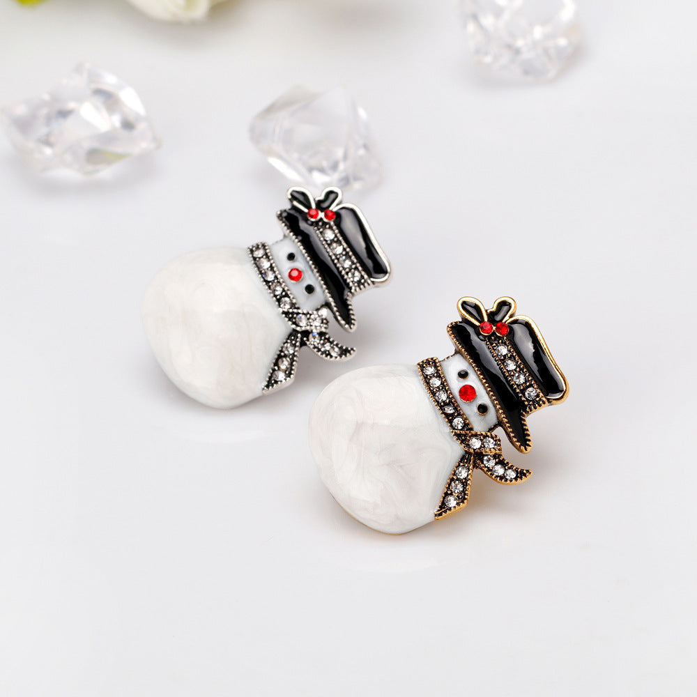 Cartoon Christmas Snowman Brooch - Stylish Gift Pin